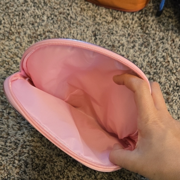 Ulta Beauty Pink and Silver Glitter Cosmetic Makeup Bag - Picture 2 of 3